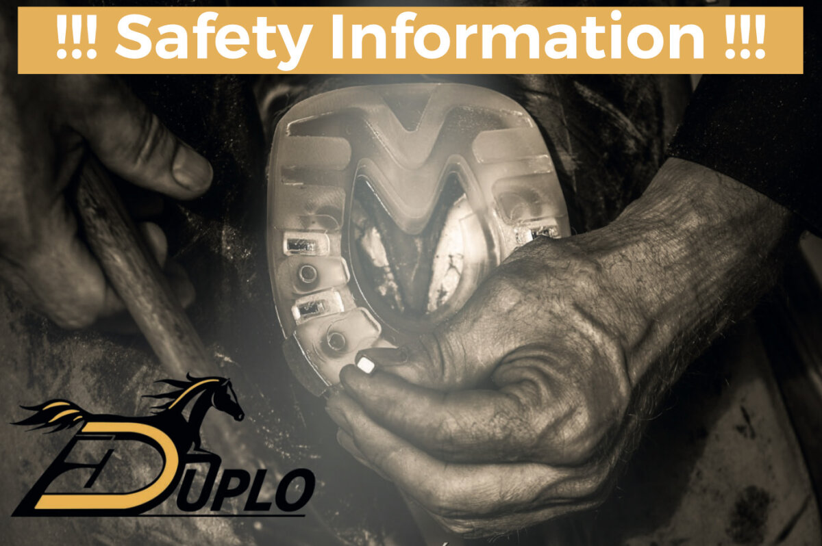 Informations importantes de sécurité pour la ferrure composite Duplo - 