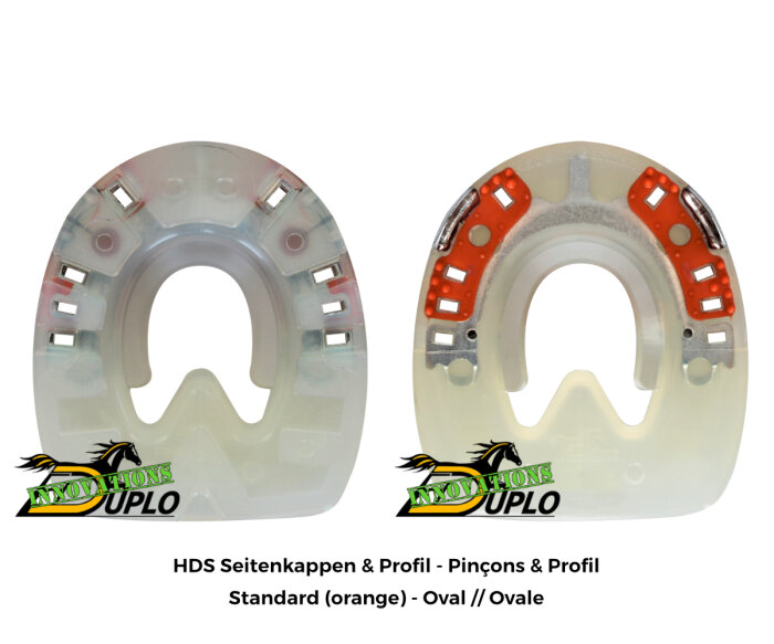 Duplo Heavy Duty Shoe (HDS) Clipped and Profiled Single Price (One single Duplo)-Standard (in orange) - OVAL-126 mm