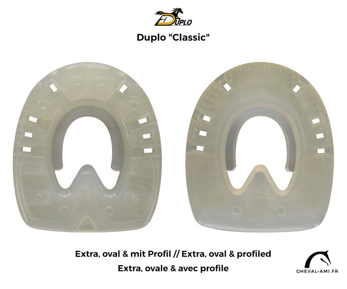 Duplo Classic - without metal inlay // Pair Extra / Oval / Profiled-110 mm-Single price (One single Duplo)