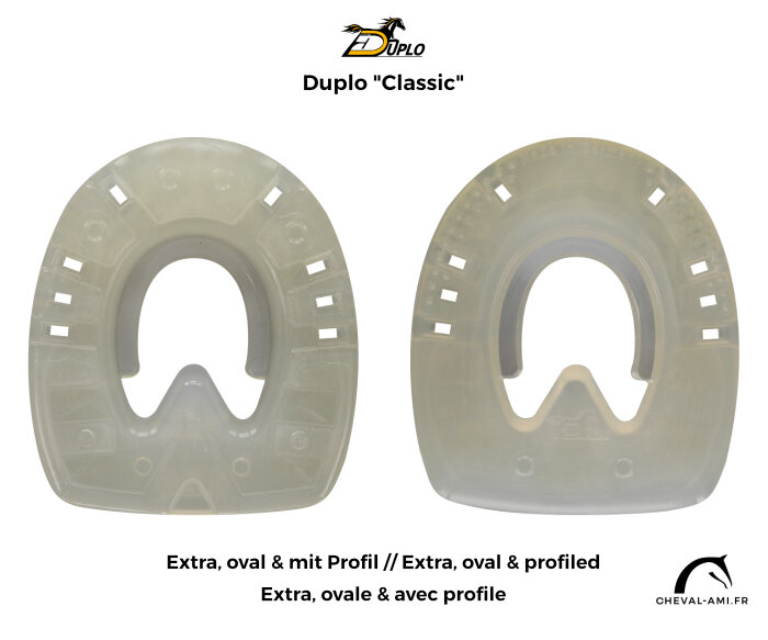 Duplo Classic - without metal inlay // Pair Extra / Oval / Profiled-130 mm-Pair Price (Two Duplos)
