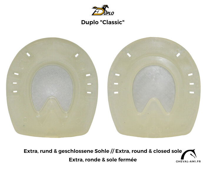 Duplo Classic - without metal inlay // Pair Extra / Round / Closed sole-130 mm-Single price (One single Duplo)