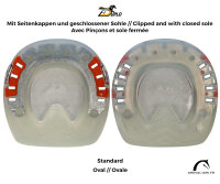 Duplo Ferrures Composite avec Pinçons et sole fermée // Paire Standard (orange) - RONDE-134 mm / 5.28 inch-Prix de paire (Deux Duplos)