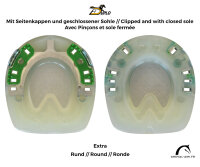 Duplo Ferrures Composite avec Pinçons et sole fermée // Paire Standard (orange) - RONDE-134 mm / 5.28 inch-Prix de paire (Deux Duplos)
