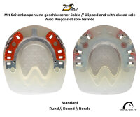 Duplo Ferrures Composite avec Pinçons et sole fermée // Paire Standard (orange) - RONDE-142 mm / 5.59 inch-Prix de paire (Deux Duplos)