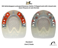 Duplo Ferrures Composite avec Pinçons et sole fermée // Paire Standard (orange) - RONDE-142 mm / 5.59 inch-Prix de paire (Deux Duplos)