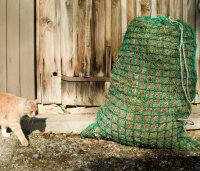 Filet à Foin // Sac avec corde Taille "S" ( 0m90 x 1m10 avec ouverture sur le côté court)-Mailles de 45 mm / PPhr 5 mm-Vert