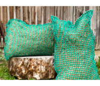 Haynet // Bag with rope Size "M" ( 1m50 x 1m00 with short side opening)-Mesh 45mm / PP 5mm-Black