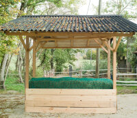 Filet à Foin // Nappe Taille "L" ≙ L 4m00 x l 4m00-Mailles de 45 mm / PPhr 5 mm-Vert