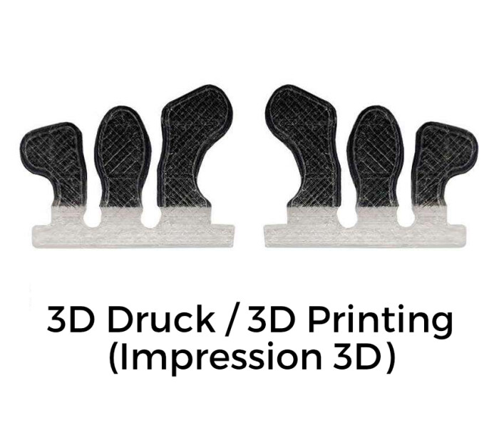 Klebekragen Wolf Busch "powered by Duplo" Gr. 1 Duplo-Beschläge 50-70mm-Regulär Schwarz Minni (3D-Druck)