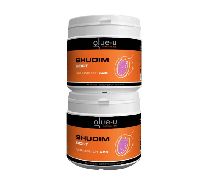 glue-u SHUDIM — Matériau de rembourrage malléable SHUDIM Knetpolster Pink — Shore A25 "soft"-2 x 660 g