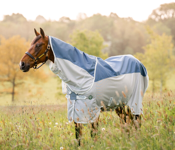 Amigo® AmEco Combi Plus Kadettblau/Grau-Rückenlänge 145cm (C-D) / Körperlänge 198cm 78” (A-B)