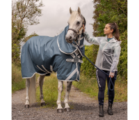 Amigo® AmEco 12 Plus Turnout 0g Teal/Grey-Back length 115 cm (C-D) / Body length 168 cm 66” (A-B)