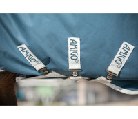 Amigo® AmEco 12 Plus Turnout 0g Teal/Grey-Back length 115 cm (C-D) / Body length 168 cm 66” (A-B)