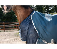 Amigo® Imperméable AmEco 12 Plus Turnout 0 g Bleu sarcelle / Gris-Longueur du dos 155 cm (C-D) / Longueur du corps 206 cm 81” (A-B)