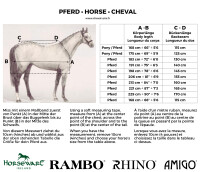 Rambo® Wug 50g Schwarz/Gewittergrau & Silber-Rückenlänge 115cm (C-D) / Körperlänge 168cm 66” (A-B)