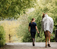 Rambo® Protector Plus Silver/Navy, White & Beige-Back length 145 cm (C-D) / Body length 198 cm 78” (A-B)