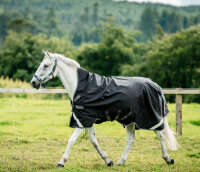 Rambo® Wug 200g Schwarz/ Gewittergrau & Silber-Rückenlänge 115cm (CD) / Körperlänge 168cm 66" (A-B)