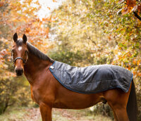 Rambo® Autumn Series Turnout (0g Außen mit 100g Liner) Navy/ Grau-Rückenlänge 130cm (CD) / Körperlänge 183cm 72" (A-B)