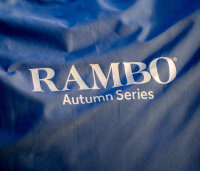 Rambo® Autumn Series Turnout (0g Außen mit 100g Liner) Navy/ Grau-Rückenlänge 145cm (CD) / Körperlänge 198cm 78" (A-B)