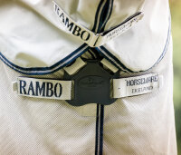 Rambo® Autumn Series Turnout (0g Außen mit 100g Liner) Navy/ Grau-Rückenlänge 145cm (CD) / Körperlänge 198cm 78" (A-B)
