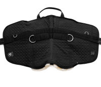 Bareback Lambskin Saddle IBERICA PLUS Shetland Anthracite / Black / Natural