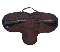 Tapis de monte à cru PREMIUM PLUS Cheval de selle Marron / Marron / Naturel