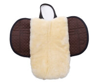 Bareback lambskin riding pad BASIC PLUS Shetland Brown / Brown / Natural