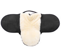 Bareback lambskin riding pad BASIC PLUS Pony Anthracite / Black / Natural