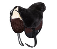 Bareback lambskin riding pad BASIC PLUS Pony Brown /...