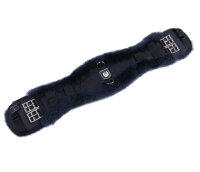 Konturgurt aus Lammfell Schwarz / Anthrazit 65 cm