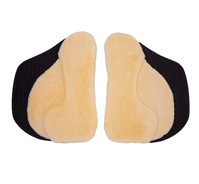 Tapis De Selle E.A. Mattes Platine - Peau De Mouton Véritable Bleu Marine Taille M