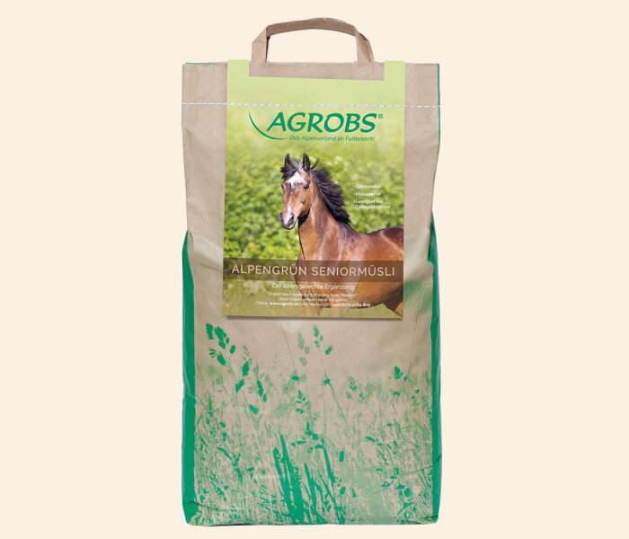 AGROBS® AlpenGrün Seniormuesli • Sans céréales Sac de papier 4 kg