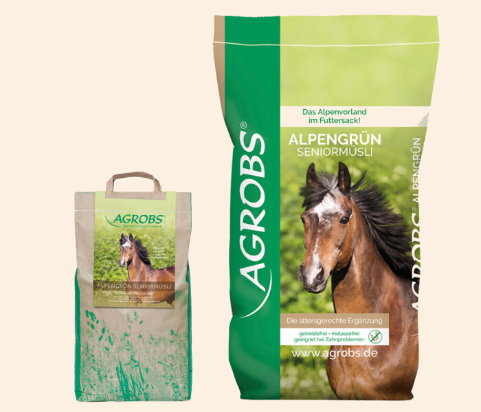 AGROBS® AlpenGrün Seniormuesli • Cereal-free Paper Bag 15 kg