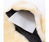 ULTRA 2 Lambskin Half Pad with Rolled Front Edge Black & Natural