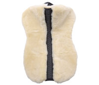 ULTRA 3 Lambskin Half Pad with Rolled Front Edge Black &amp; Natural