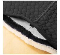 Tapis de Selle Western Roundskirt en Peau dAgneau 20 mm Noir Noir & Naturel 70 cm = 28"