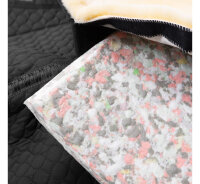 Tapis de Selle Western Roundskirt en Peau dAgneau 20 mm Noir Noir & Naturel 70 cm = 28"