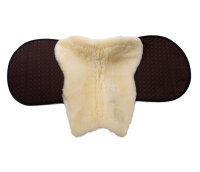 CHAMP D Tapis Dressage en Mouton Véritable Marron & Naturel Cheval Marron  Naturel