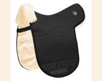 SPEZIAL D Lammfell Dressur-Satteldecke Schwarz &...