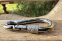 SET Stainless steel carabiner with screw