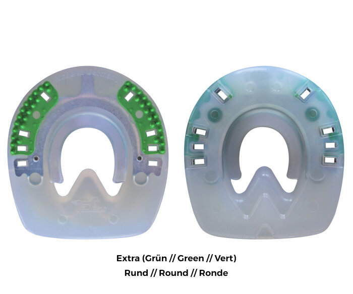 Duplo Un-Clipped Horseshoes Single Price (One Single Duplo) Extra (green) - ROUND 142 mm