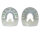 Duplo-Beschläge Nailless Paarpreis (Zwei Duplos) Extra (grün) RUND 126 mm
