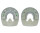 Duplo-Beschläge Nailless Paarpreis (Zwei Duplos) Extra (grün) RUND 130 mm