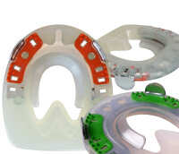 Duplo Clipped Horseshoes Pair Price (Two Duplos)-Standard (orange) OVAL-106 mm