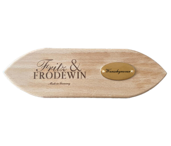 With personalised engraving in cursive script - Please specify the desired personalisation (max 15 letters per line, max 27 letters in total)  in the shopping cart