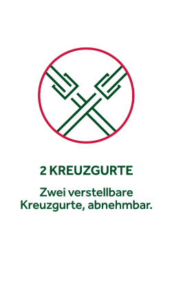 Abnehmbare Kreuzgurte